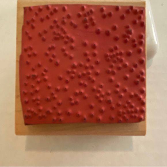 Rubber Stamp ScatterDots Wood Block  2 1/2” x 2 1/2” - Picture 2 of 3